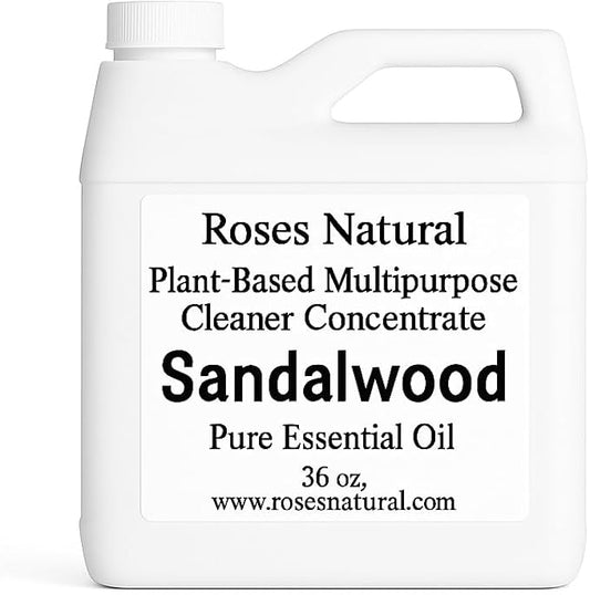 Multipurpose Cleaner Concentrate, 36 oz | Plant-Based, Non-Toxic, Biodegradable | Streak-Free Cleaning for Kitchen, Bathroom, Glass & Floors (Sandalwood)