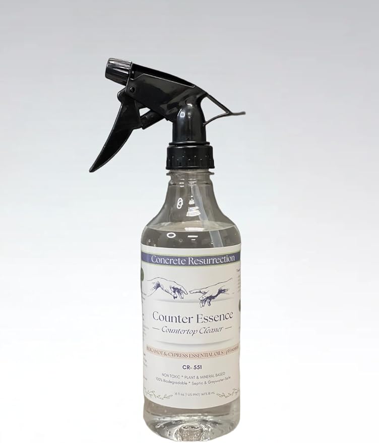 Clean Living Essentials Countertop Cleaner – Multi-Surface, Non-Toxic, Plant-Based, pH Neutral, Family & Pet Friendly. Naturally scented for everyday clean. (Rosemary + Mint + Tea Tree)
