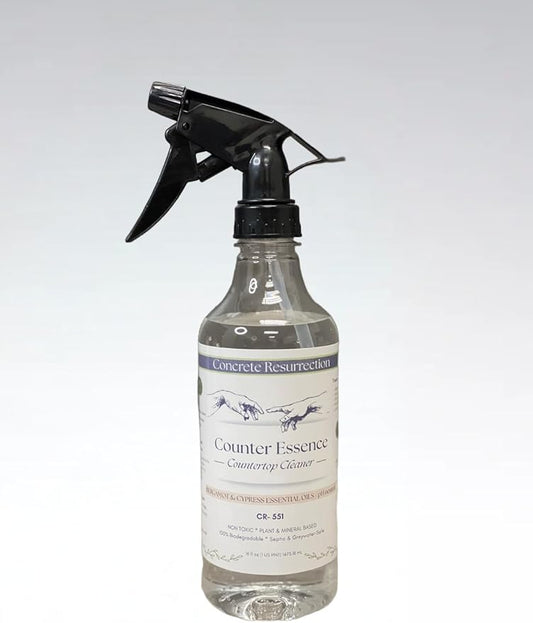 Clean Living Essentials Countertop Cleaner – Multi-Surface, Non-Toxic, Plant-Based, pH Neutral, Family & Pet Friendly. Naturally scented for everyday clean. (Rosemary + Mint + Tea Tree)