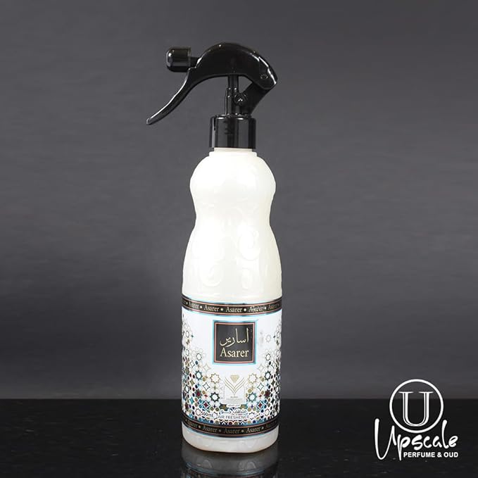 Almas Perfumes Asarer Air Freshener - 480ML 16.9FL.OZ of Fabric spray - Natural Aged Oud Scent - Odor Fighting Room Spray - long lasting Aroma for home