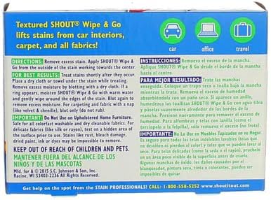 Shout Wipe & Go Instant Stain Remover - 12 CT