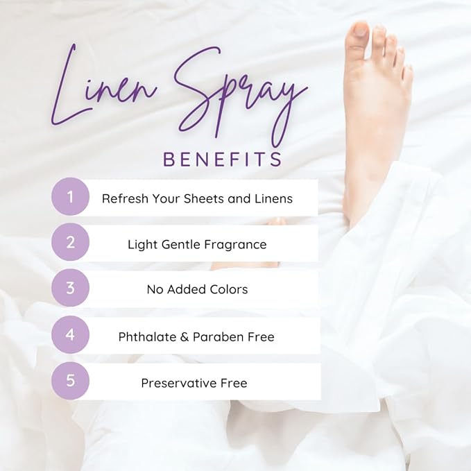 Warm Vanilla Sugar Linen Mist Spray - Room Refresher & Bedding Freshener for Pillows, Sheets & Egyptian Cotton Linens - Essential Oil Spray for Home (2 oz)