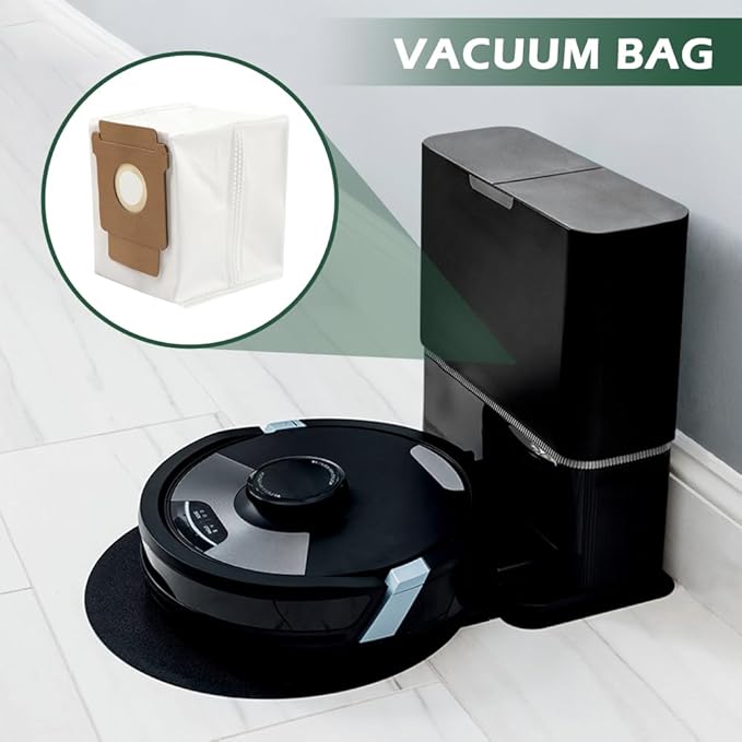 25 Pcs Replacement Accessories Kit for i-Robot Room ba Plus 405/505 Combo Robot Vacuum Cleaner, 2 Main Brushes 6 Dust Bags 6Side Brushes 6 Mop Pads 4 Filters 1 Cleaning Brush