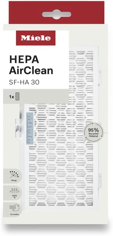 Miele Genuine SF-HA 30 HEPA AirClean Filter for Miele Vacuum Cleaners (Classic/Complete C1 and Dynamic U1)