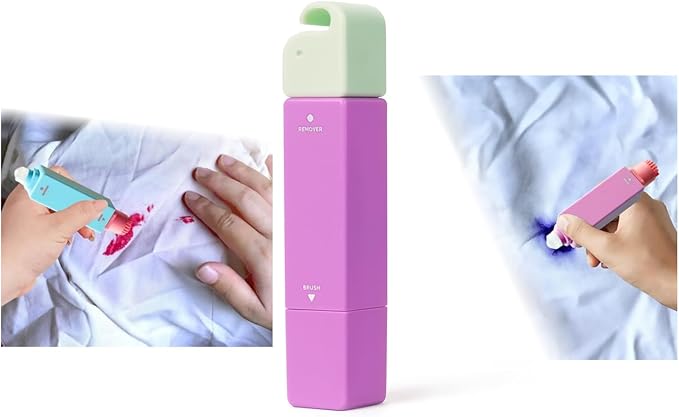 12ML Double-Head Stain Remover Pen, Fabric Cleaning Pen for Clothes, Portable Gieleph Solution, Instant No-Stain Stick for Spills, Pocket Size for Travel, Fabric Cleaner for Oil, Food & Makeup Kiss