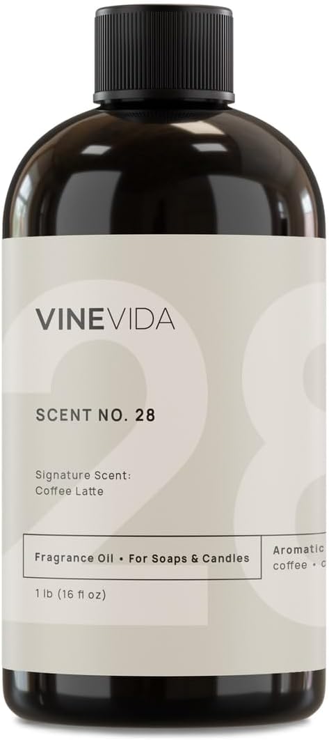 VINEVIDA [16oz] Coffee Latte Fragrance Oil for Candle Making and Soap Making - Premium Candle Scents for Soy Candles