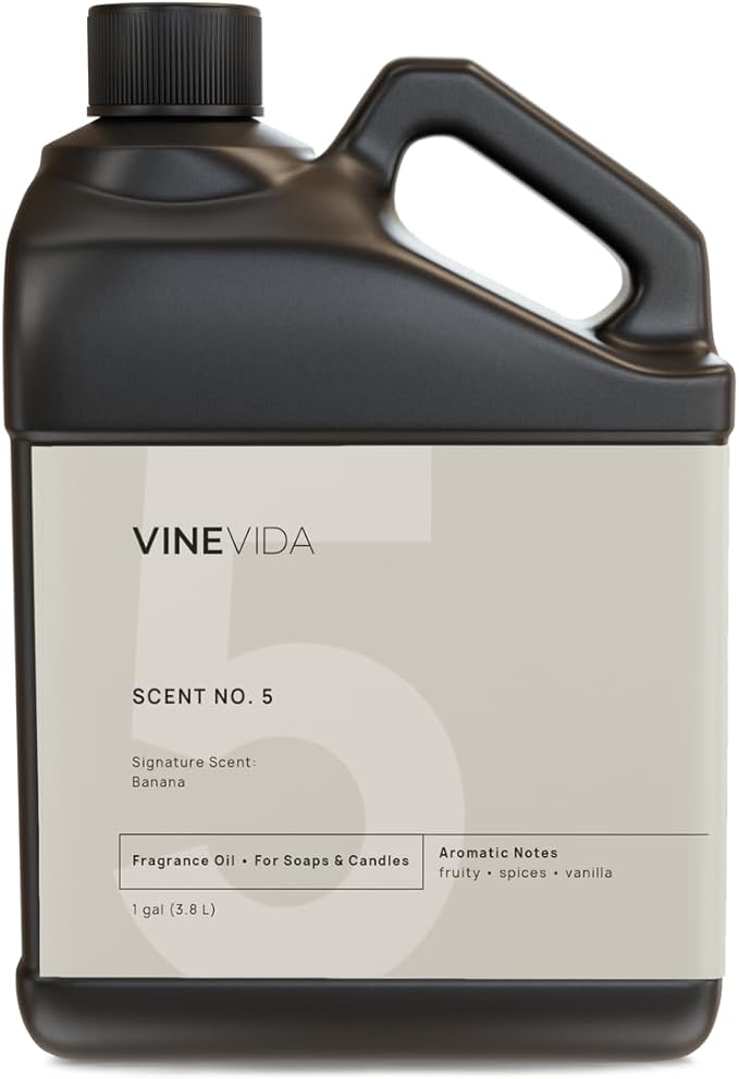 VINEVIDA Banana Fragrance Oil for Candle & Soap Making - 128oz Natural Scents Made in USA