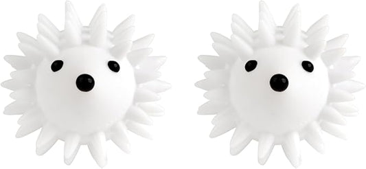 Kikkerland Set of Two Reusable Dryer Buddies for Laundry – Fabric Softener Dryer Balls – Control Static, Remove Wrinkles, Dry Clothes Faster, Hedgehogs