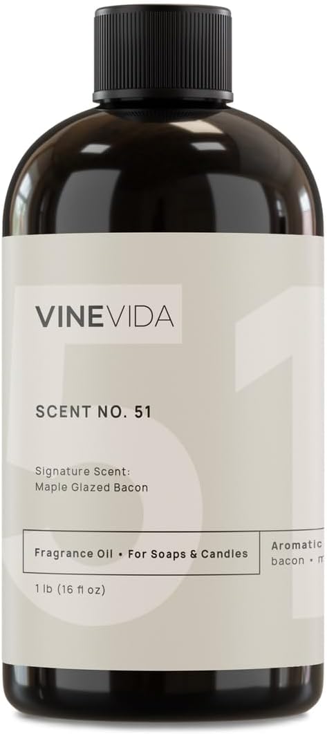 VINEVIDA [16oz] Maple Glazed Bacon Fragrance Oil for Candle Making - Made in USA Scents for Soap Making - Natural Candle Fragrance Oil