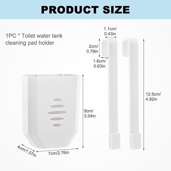 Toilet Tank Cleaning Tablet Holder,Hanging Bowl Cleaning Tablest Bracket,Keeping Tablets from Blocking Hole in Tank,Easy to Install,Fits Most Standard Toilet Tablets Tanks(2pcs)