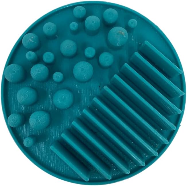 FRESHe Aqua Paint Plate Paintbrush Cleaner Disc - Drop in a Cup of Water & Keep Paint Brushes Clean - For Water-Based Mediums, Acrylic, and Watercolor - Teal (Aqua)