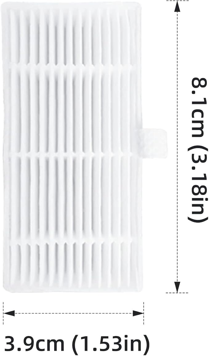Replacement Parts Compatible with MAMNV BR150 BR151, ZCWA BR150 BR151, MANVINS G20, GTTVO BR150 BR151, EICOBOT BR150 BR151 Robot Vacuum Cleaner 4 Side Brushes, 4 Hepa Filters, 2 Mop Pads Accessories