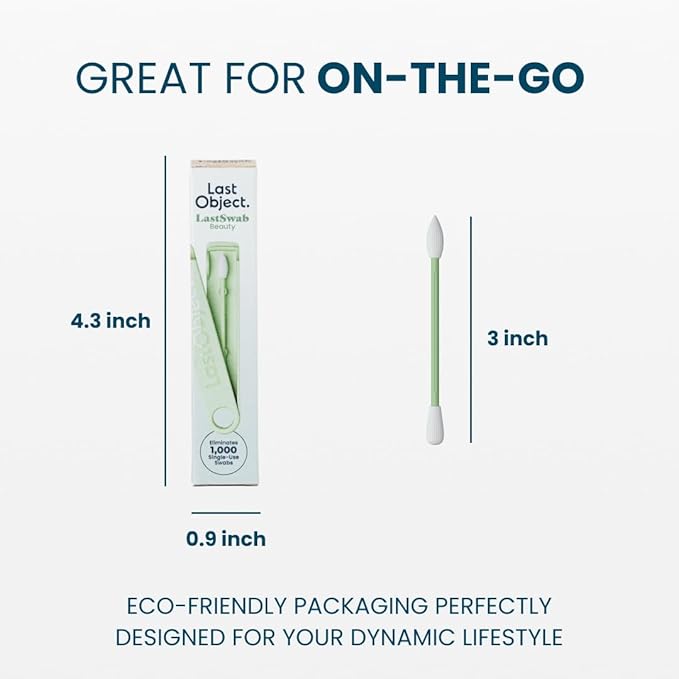 Reusable Cotton Swabs for Gentle and Eco-Friendly Beauty Routines - The Sustainable Alternative to Single-Use Q Tips - Zero Waste and Easy to Clean - Comes with a Convenient Travel Case Holder