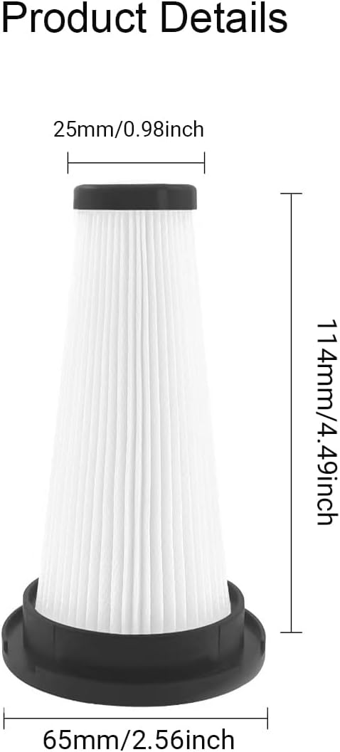 4 Pack Hepa Filter Replacement Compatible with MBYULO,Vicease,Trucozie T350 and CHEBIO C8 Cordless Vacuum Cleaner,Part to EHBR-A001-V01-US-1 and A27 Series