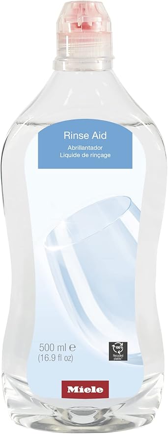 Miele Original Dishwasher Rinse Aid, for Optimal Drying and Sparkling Finish with Glass Protection Formula, 17 oz
