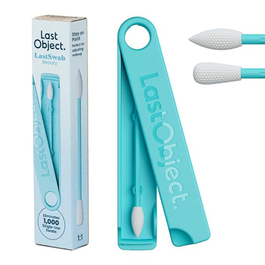 LastSwab® Reusable Cotton Swabs for Gentle & Eco-Friendly Beauty Routines - The Sustainable Alternative to Single-Use Q Tips - Zero Waste & Easy to Clean - Comes with a Convenient Travel Case Holder