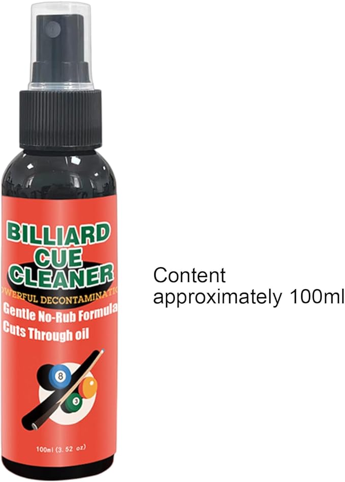 Pool Stick Cleaner, 100ml Cleaning Stain Remover, Portable Pool Cue Cleaner for Billiards, for Players Enthusiasts Beginners Home Club Daily Travel Party