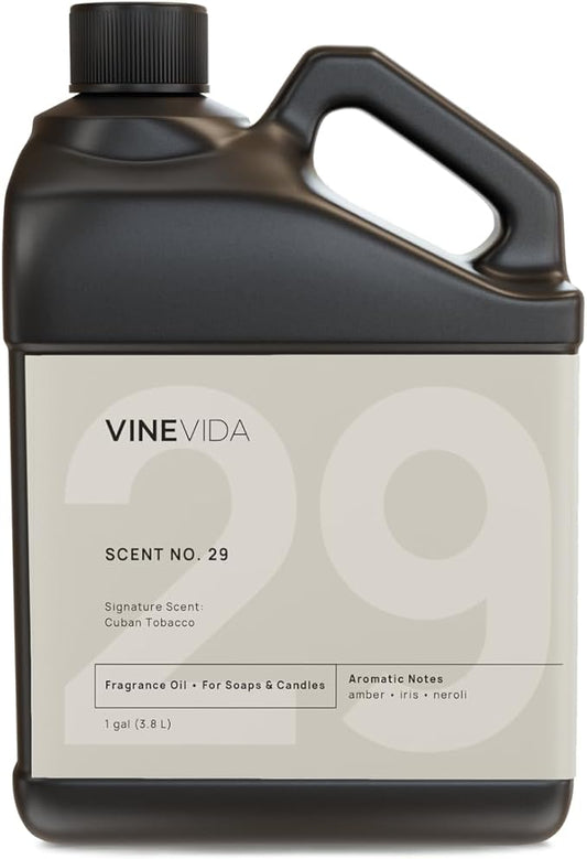 VINEVIDA [128oz] Cuban Tobacco Fragrance Oil for Candle and Soap Making - Natural Scents Made in USA