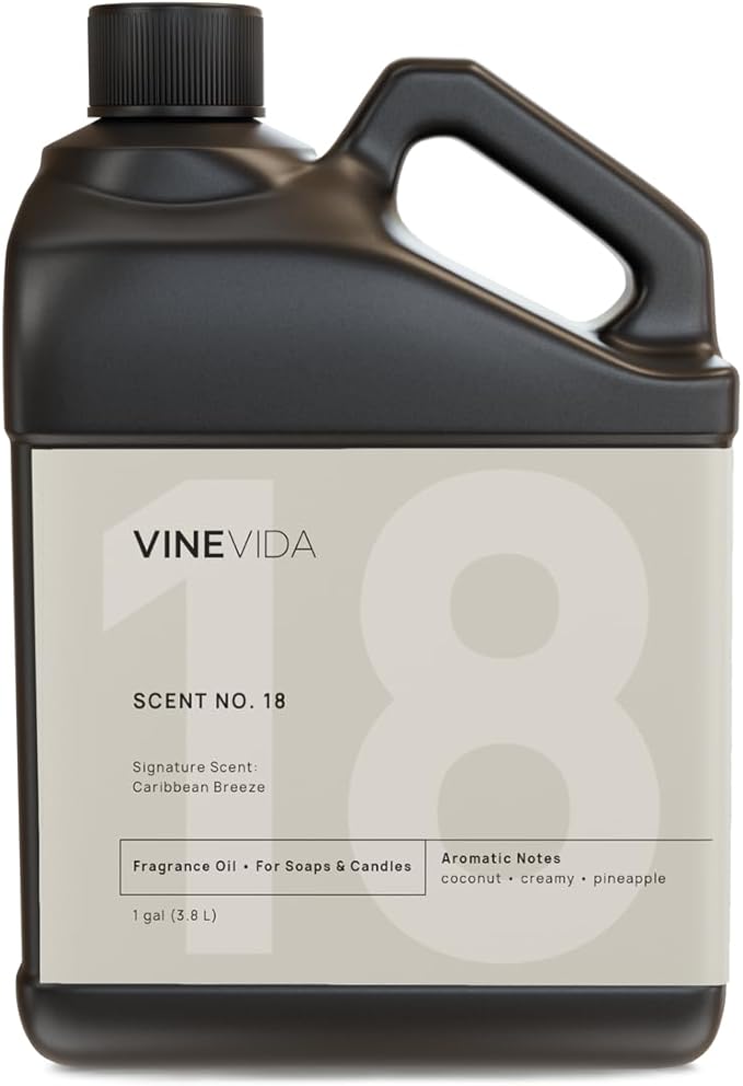VINEVIDA [128oz] Caribbean Breeze Fragrance Oil for Candle and Soap Making - Made in USA Natural Scents