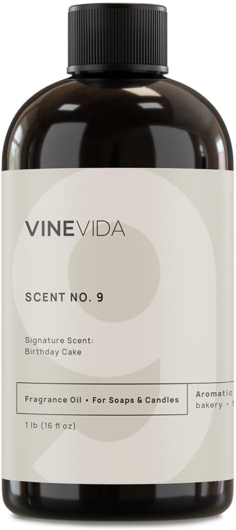VINEVIDA [16oz] Birthday Cake Fragrance Oil for Candle and Soap Making - Made in USA Natural Scents
