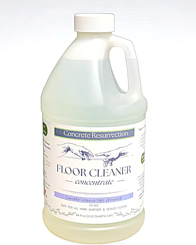 Clean Living Essentials Floor Cleaner – Multi-Surface, Non-Toxic, Plant-Based, pH Neutral, Family & Pet Friendly. Naturally scented for everyday clean. (Lavender + Mint)