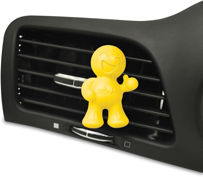 Little Joe 96402-6PK Vanilla Scent Car Air Freshener Vent Clip, Fights Odors for up to 45 Days, Long-Lasting Freshness, Cute Car Odor Eliminator, Pack of 6
