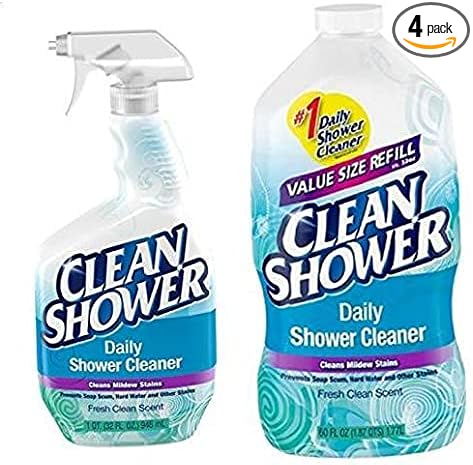 Daily Shower Starter Kit Refill Bundle Pack, 1 Spray Bottle, 1 Refill .3 pack