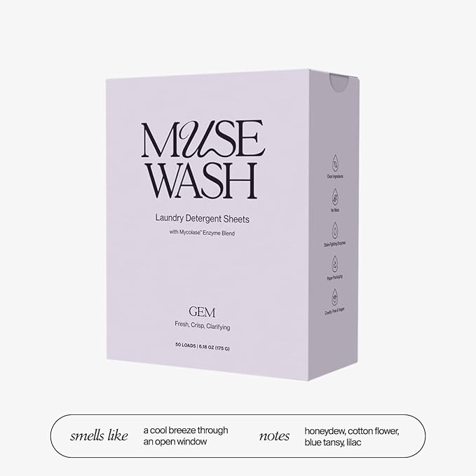 Laundry Detergent Sheets | Enzyme-Powered, Vegan, Paraben-Free | Luxury Scents | Plastic-Free, Eco-Friendly, Travel-Friendly Packaging (100 Loads - 2 Box, GEM)