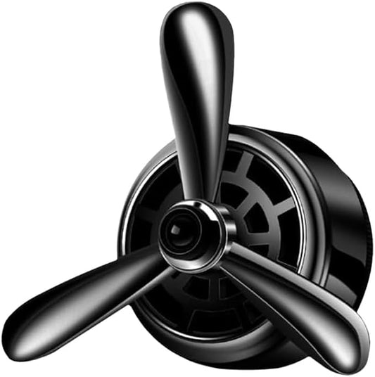 Car Air Condition Outlet Clip, Stylish Propeller Dashboard Air Vent Trim Clips, Air-Driven Diffuser, Creative Automotive Interior Decoration Accessories for Women Men (Black, 1PC)