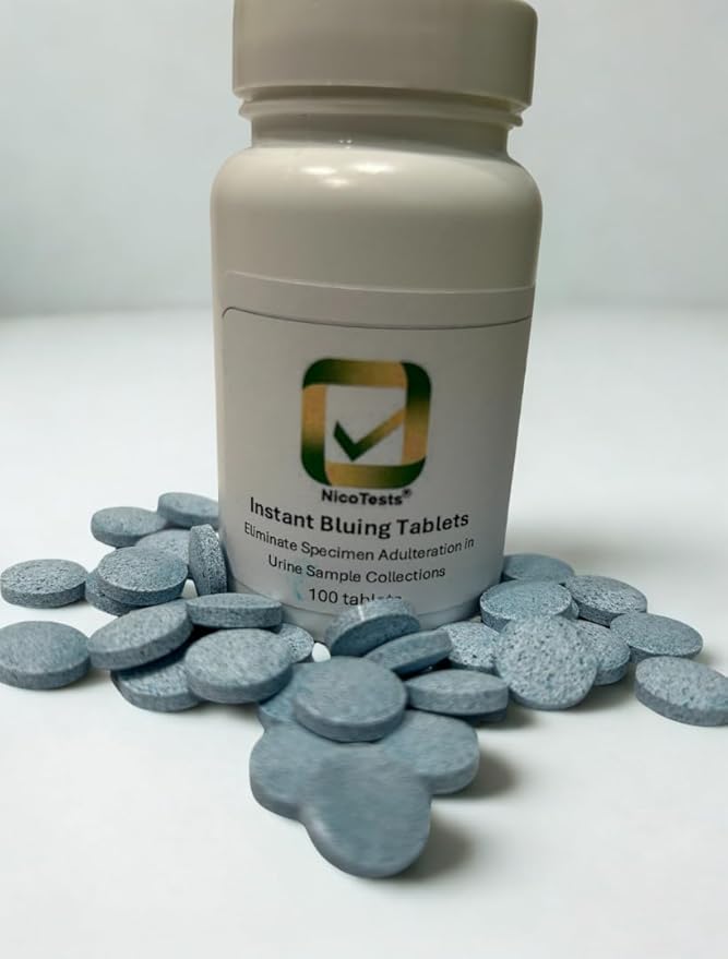 Instant Bluing Tablets Blue Tablet - Dissolves in Toilet Water -Test Adulteration Prevention - 100 Tablets (Pack of 100)
