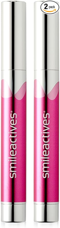 Smileactives Teeth Whitening Pen for White Smile, Fast Tooth Whitener and Stain Remover with Precision Brush Tip, Dental Quality Whitening Gel, Travel Pen, Easy to Use, Winterberry Flavor, 2 Pack