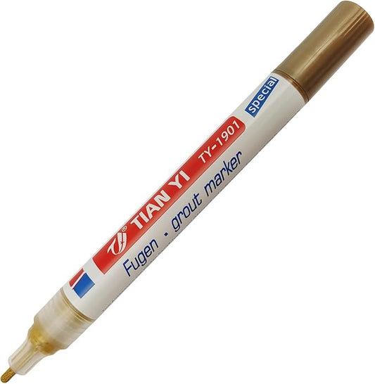 Tile Grout Paint Marker Waterproof Tile Grout Colorant and Sealer Pen for Cleaner Looking Floor with Extra-Tip, Gold