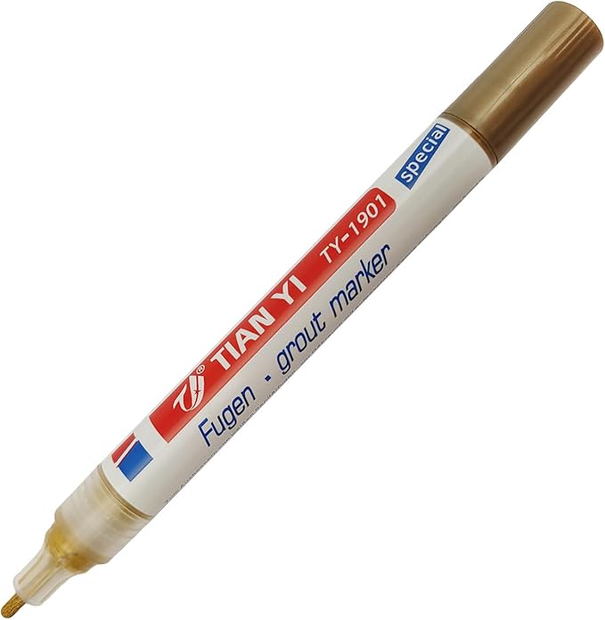 Grout Pen Tile Grout Paint Marker,Waterproof Tile Grout Colorant and Sealer Pen for Cleaner Looking Floor with Extra-Tip, as the pic show, White