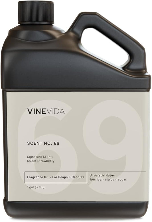 VINEVIDA [128oz] Sweet Strawberry Fragrance Oil for Candle Making and Soap Making - Premium Candle Scents for Soy Candles