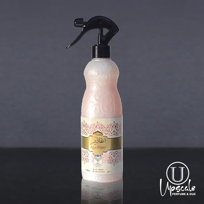 ††† Upscale Perfume & Oud co. Agadheer Air Freshener 480ML Fabric spray - Natural Aged Oud Scent - Odor Fighting Room Spray - long lasting Aroma for home