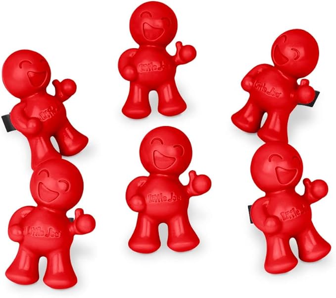 Little Joe 96407-6PK Cherry Scent Car Air Freshener Vent Clip, Fights Odors for up to 45 Days, Long-Lasting Freshness, Cute Car Odor Eliminator, Pack of 6