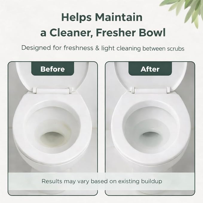 ecoEffect™ Toilet Bowl Cleaner Sheets | 120 Cleans | Natural | Quick Dissolve | Deodorizing Citrus Scent | Biodegradable | Septic Safe | Eco-Friendly | NO PLASTIC