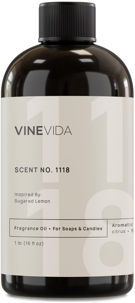 VINEVIDA [16oz] Sugared Lemon Fragrance Oil for Candle Making and Soap Making - Premium Candle Scents for Soy Candles