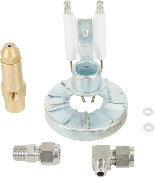 Waste Oil Burner Nozzle Kit Air Atomizing Spray Tip with Electrode for Heavy Fuel Diesel Vegetable Oil Heating Systems Brass Aluminum 0.5-2.0mm(1.0mm)