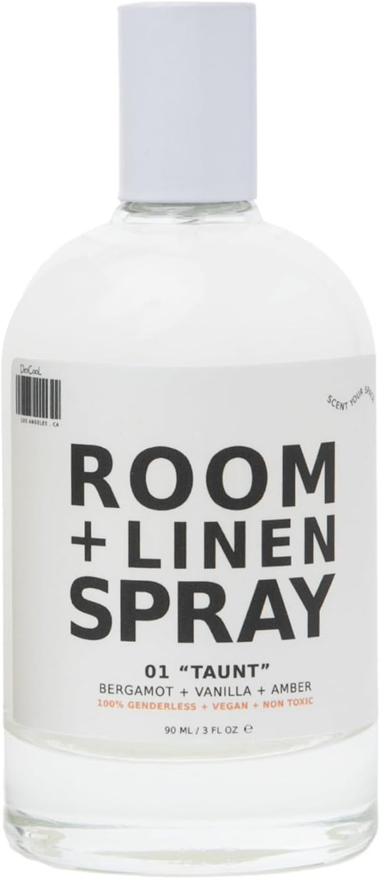 DedCool Room + Linen Spray | 01 Taunt | Natural Fabric & Linen Spray | Non-Toxic, Essential Oil Infused | Freshens Home, Bedding, Couch, Closet & Bath | 3 fl oz