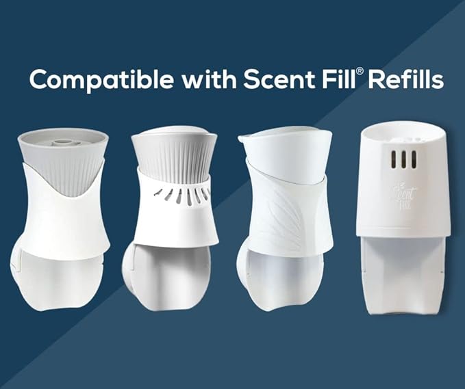 Scent Fill Holiday Kit (Cinnamon Apple, Sycamore Fir, Warm Spice, and Cranberry Plum), 4 Refills + Diffuser