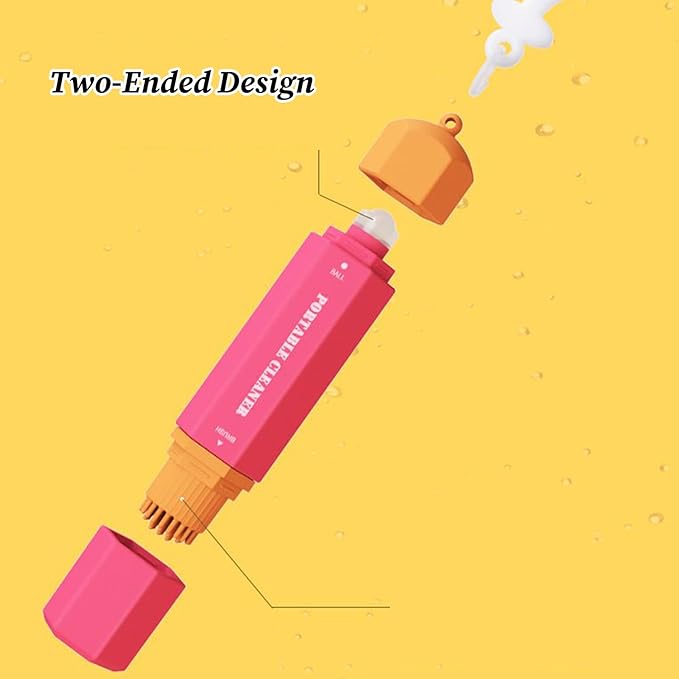 Stain Remover Pen, Double Head Instant Treater Sticks, Stain Removers Pen for Clothes, Multipurpose Wash Free Stains Removers Pens, Spot Cleaner, 15ml Portable Pens Stains Remover for Shirt, Red