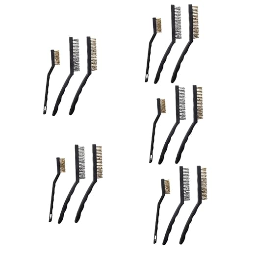 Luxshiny 5sets Multipurpose Wire Brush Set Grout Cleaner for Automotive Cleaning Scrub Brushes for Cleaning Cars Houses Electric for Wire Brass