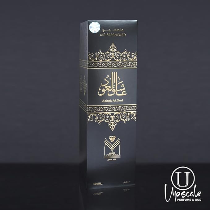 ††† Upscale Perfume & Oud co. Ashek Al.Oud Air Freshener - 480ML 16.9FL.OZ Fabric spray - Natural Aged Oud Scent - Odor Fighting Room Spray - long lasting Aroma for home