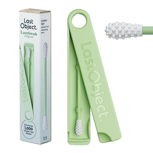 LastSwab Reusable Cotton Swabs for Ear Cleaning - Green