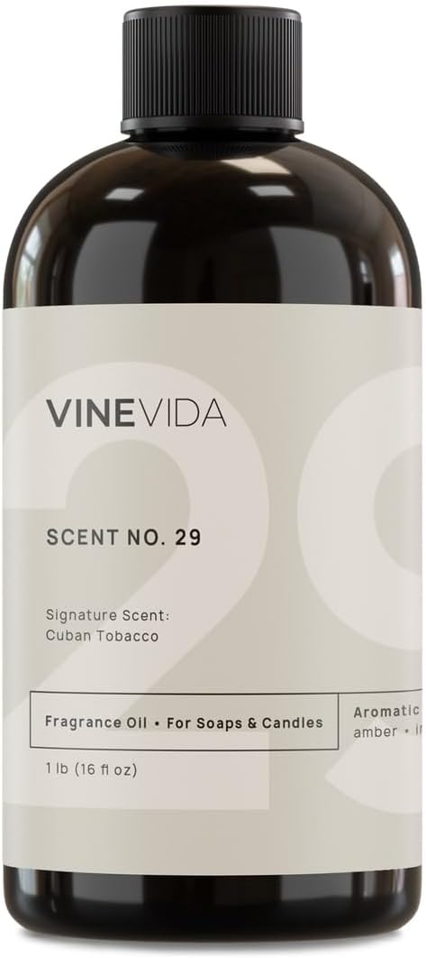 VINEVIDA [16oz] Cuban Tobacco Fragrance Oil for Candle Making Scents Soap, Perfume Oils, Soy Candles, Beard, Home, Cologne Men, Reed Diffusers, Car Freshies, Lotion, ARTS-FOBP-CUBA-TOBB-16