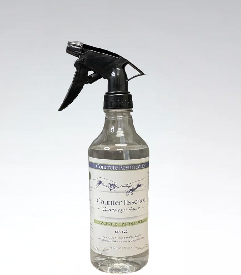 Clean Living Essentials Countertop Cleaner – Multi-Surface, Non-Toxic, Plant-Based, pH Neutral, Family & Pet Friendly. Naturally scented for everyday clean. (Rosemary + Mint + Tea Tree)