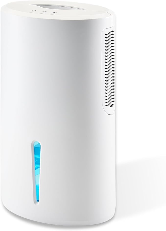 Quiet Small Dehumidifier for Bedroom up to 1000 Sq.Ft, 68 OZ Water Tank, Auto Shut-Off, Portable mini Dehumidifier for Bathroom,Apartment,Closet,rv, Small Spaces with 7 Color LED Lights