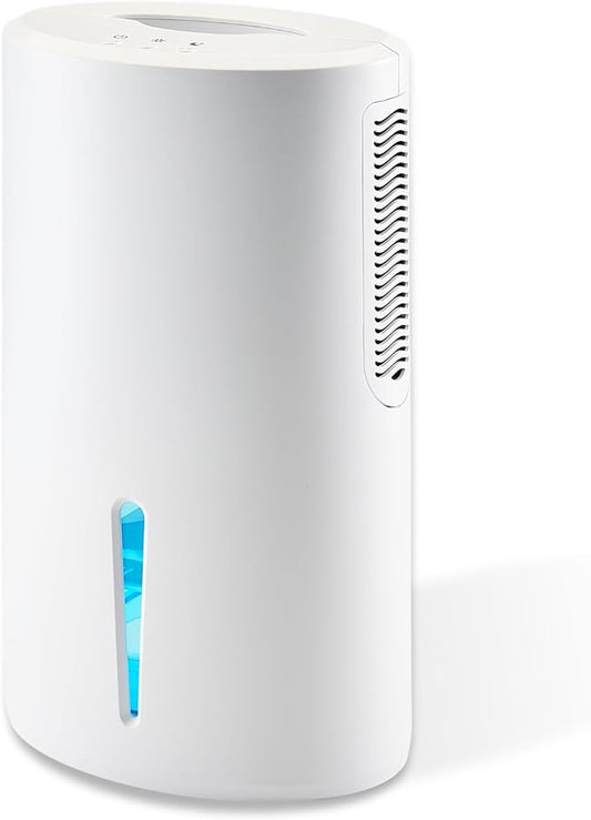 Quiet Small Dehumidifier for Bedroom up to 1000 Sq.Ft, 68 OZ Water Tank, Auto Shut-Off, Portable mini Dehumidifier for Bathroom,Apartment,Closet,rv, Small Spaces with 7 Color LED Lights