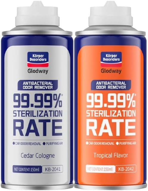 Glodway Air Refresher,Odor Eliminator Remover Spray,Odor Remover,Cologne,Tropical Flavor Long-Lasting Scent For Home,Couch,Mattress,Furniture, bathroom,Fabrics & Trash,6 Ounce,2 pack